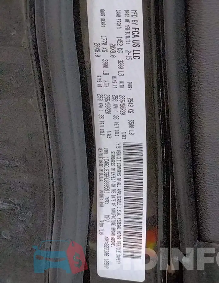 1C4RDJEG6FC800591 Photo# 13