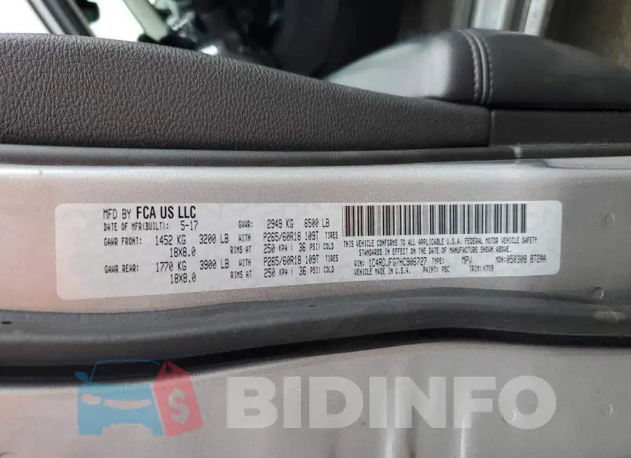 1C4RDJFG7HC906727 Photo# 12
