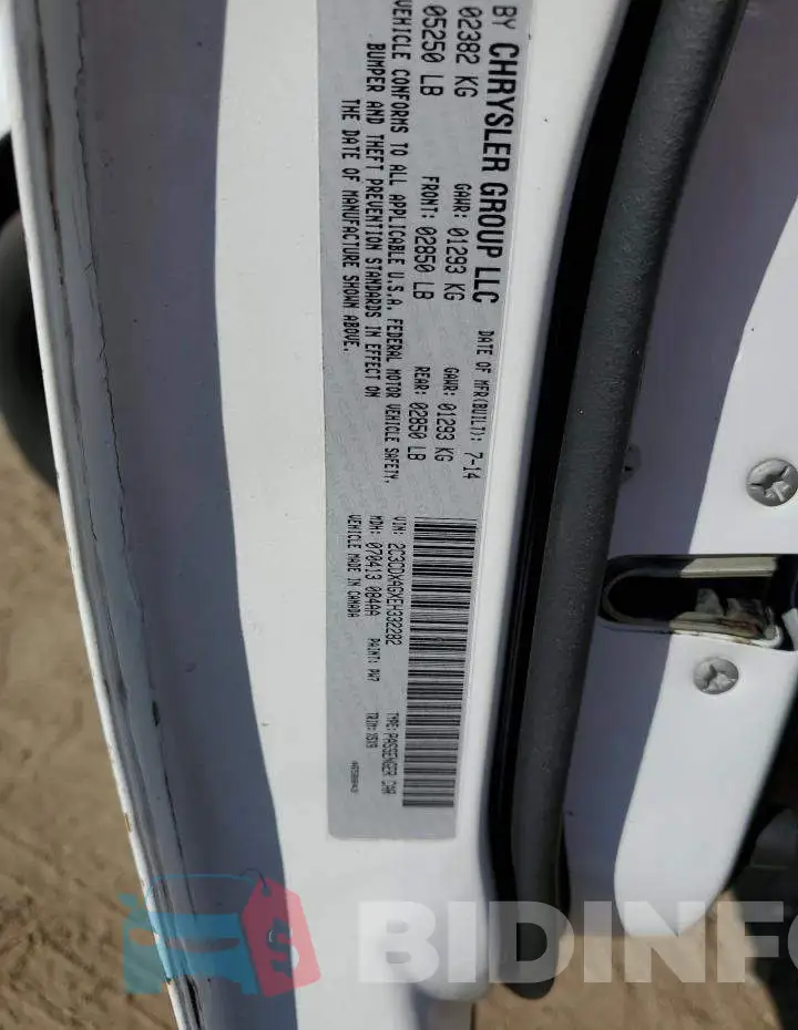 2C3CDXAGXEH332282 Photo# 12