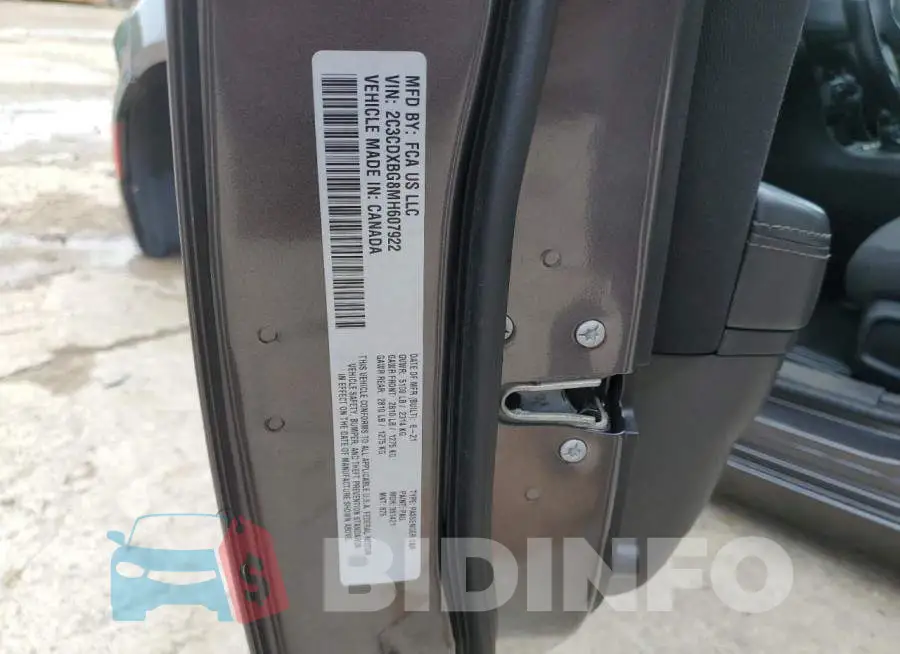 2C3CDXBG8MH607922 Photo# 12