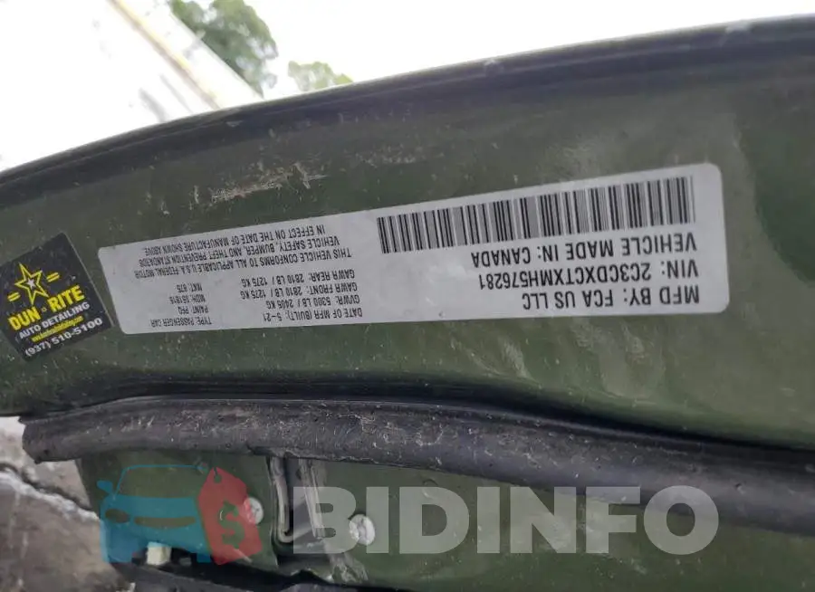 2C3CDXCTXMH576281 Photo# 13