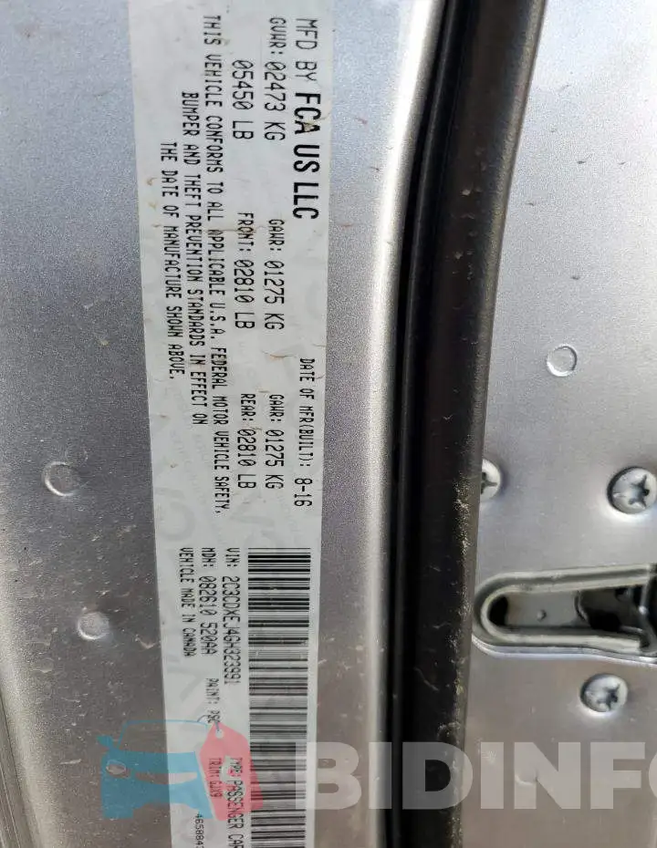 2C3CDXEJ4GH323991 Photo# 10