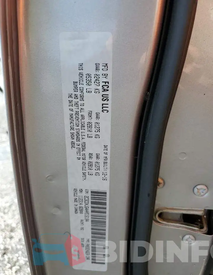 2C3CDXJG4HH516184 Photo# 13