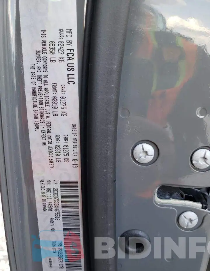 2C3CDZGG5KH675516 Photo# 12