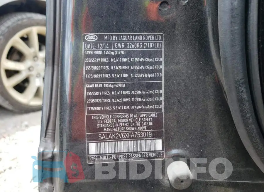 SALAK2V6XFA753019 Photo# 13