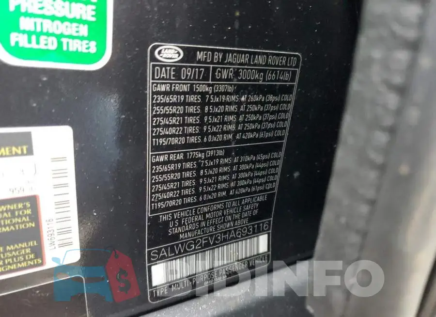 SALWG2FV3HA693116 Photo# 10