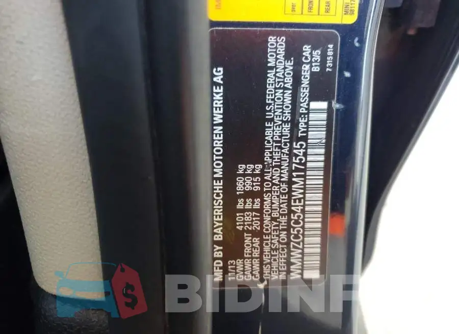 WMWZC5C54EWM17545 Photo# 13