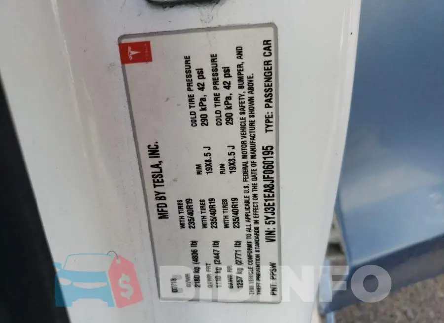 5YJ3E1EA8JF060195 Photo# 13