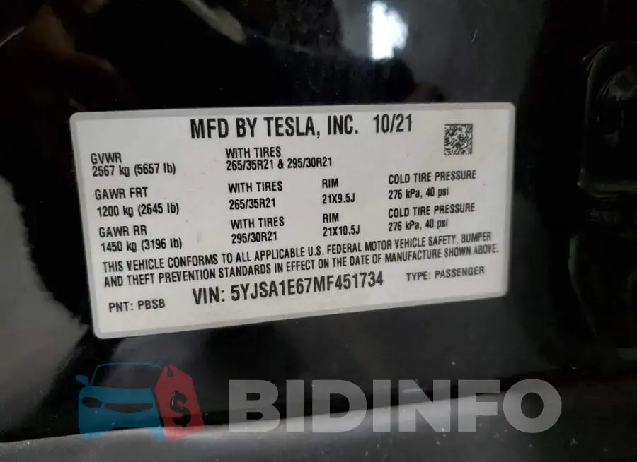5YJSA1E67MF451734 Photo# 12