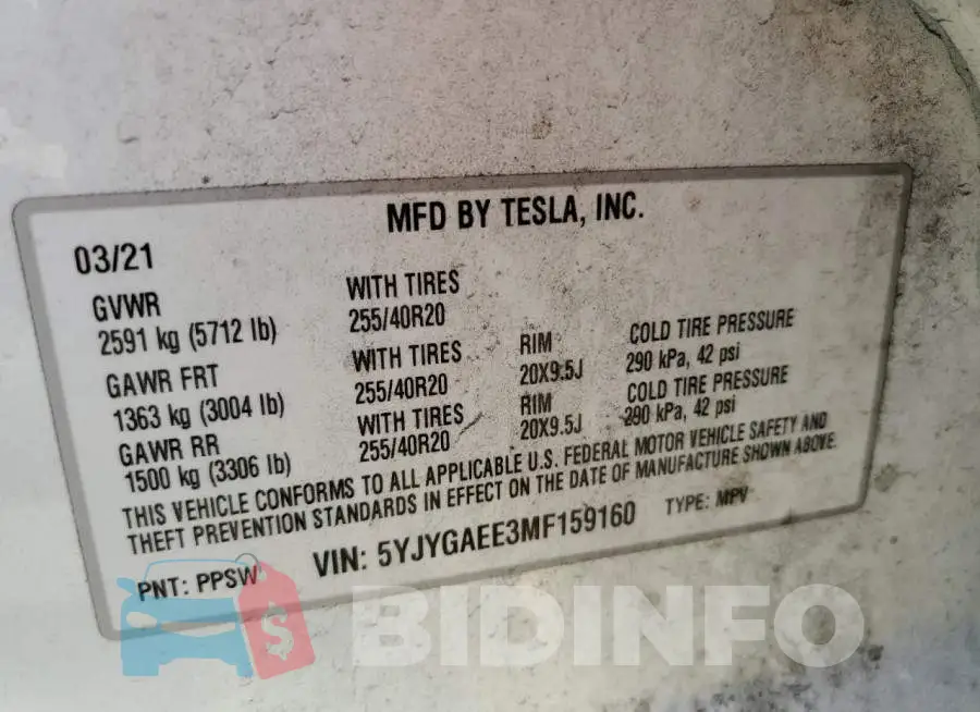 5YJYGAEE3MF159160 Photo# 12