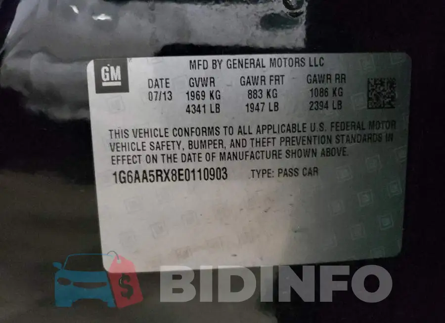 1G6AA5RX8E0110903 Photo# 12