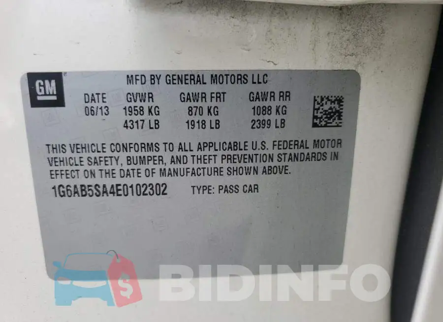 1G6AB5SA4E0102302 Photo# 12