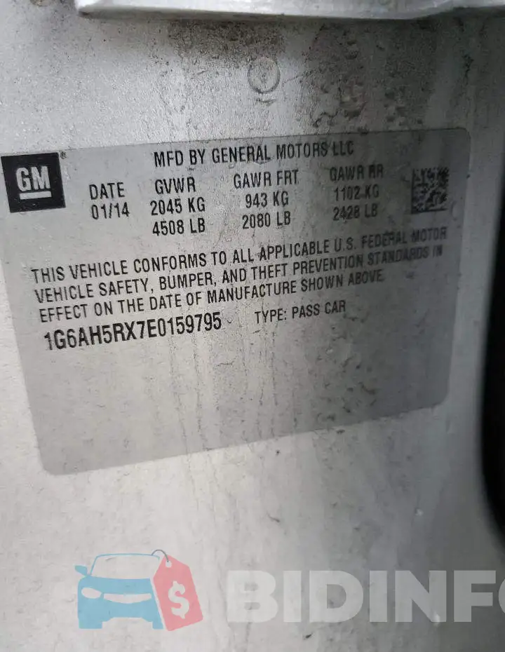 1G6AH5RX7E0159795 Photo# 12