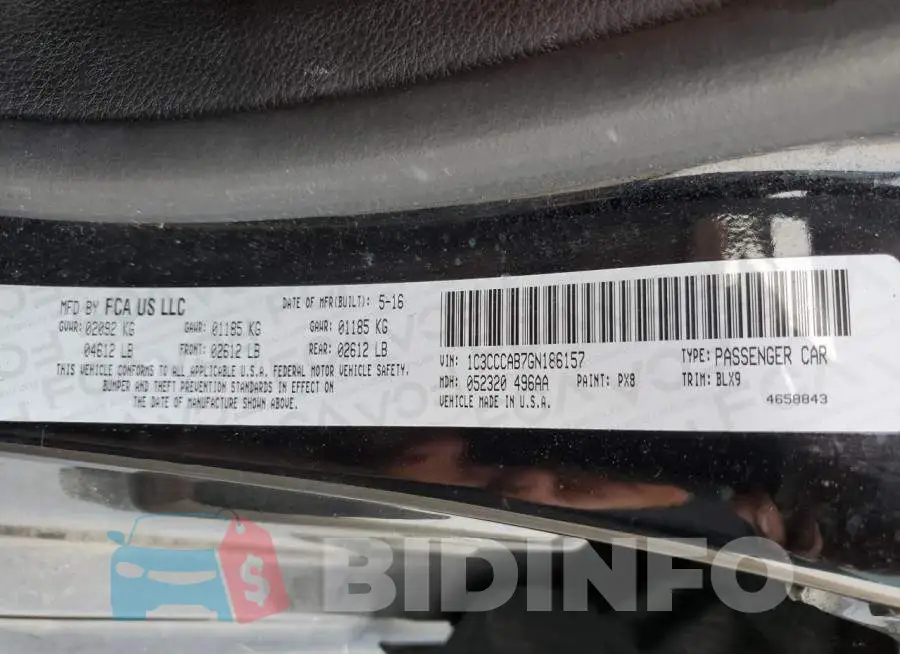1C3CCCAB7GN186157 Photo# 13