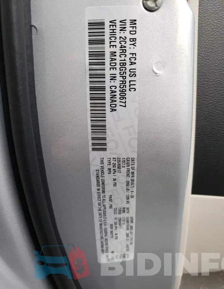 2C4RC1BG5PR590677 Photo# 14