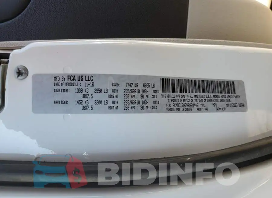 2C4RC1GG7HR620448 Photo# 13