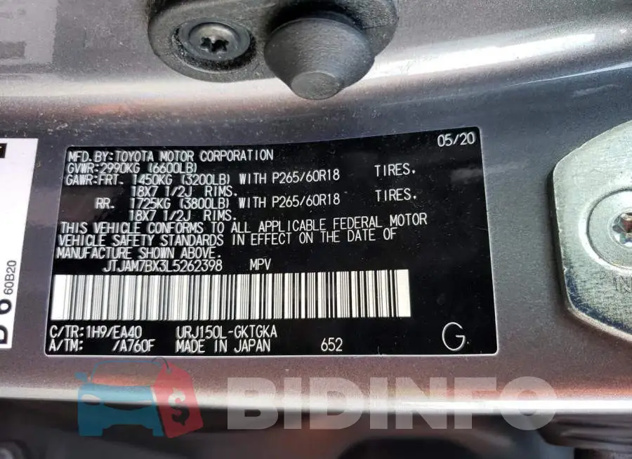JTJAM7BX3L5262398 Photo# 13