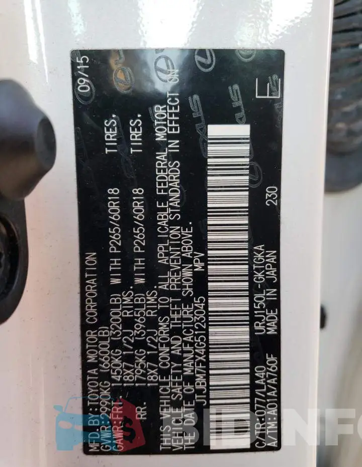 JTJBM7FX4G5123045 Photo# 13