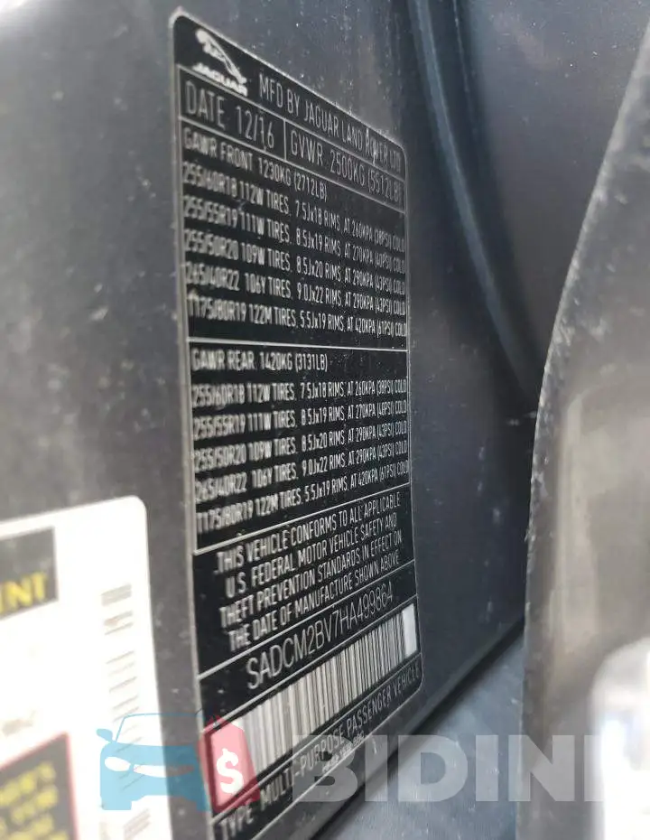 SADCM2BV7HA499864 Photo# 13