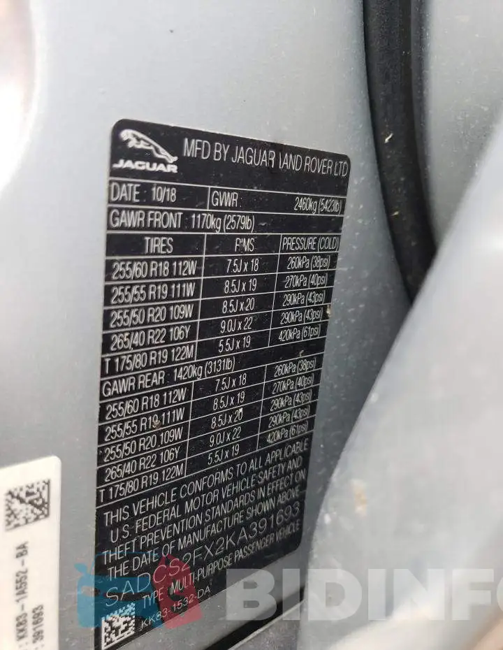SADCS2FX2KA391693 Photo# 13