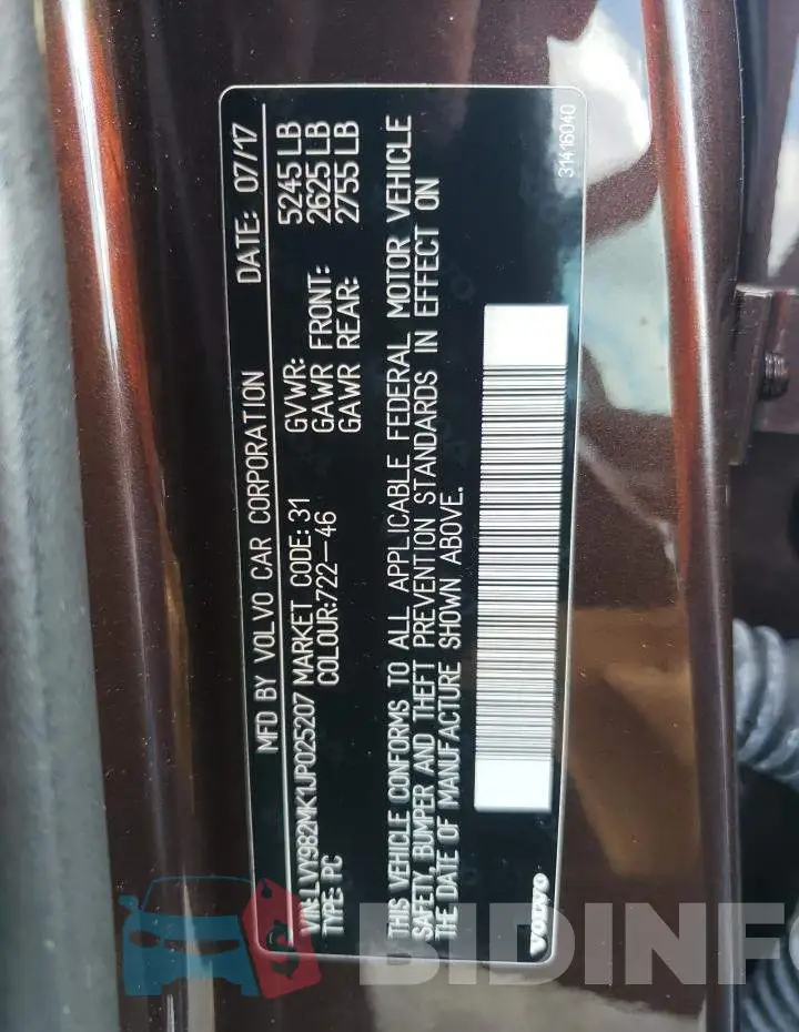 LVY982MK1JP025207 Photo# 12