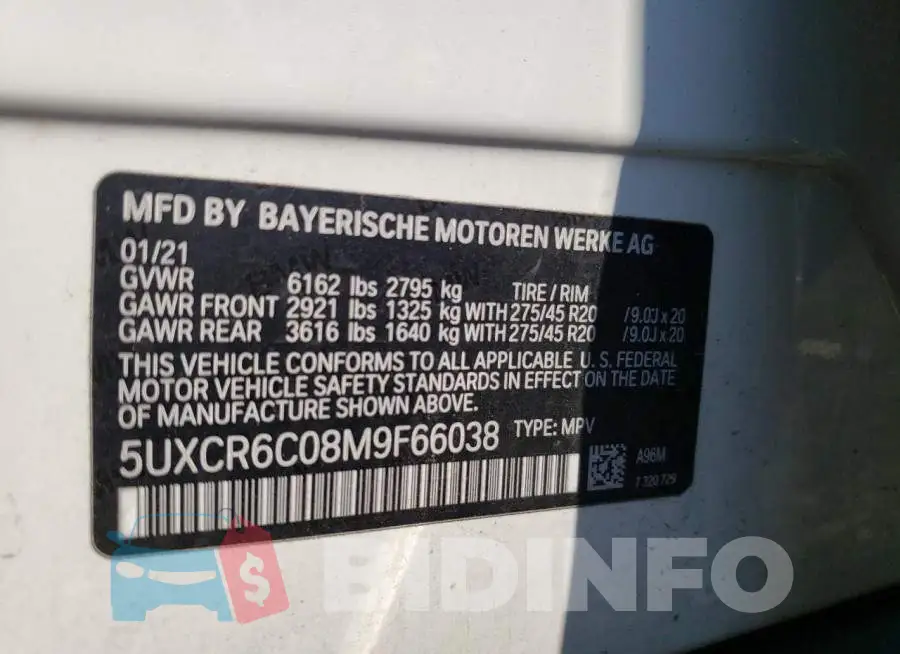 5UXCR6C08M9F66038 Photo# 13
