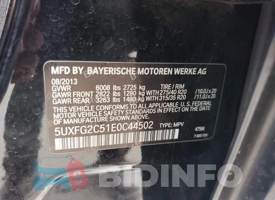 5UXFG2C51E0C44502 Photo# 13
