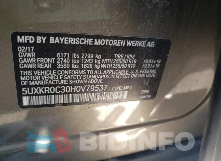 5UXKR0C30H0V79537 Photo# 12