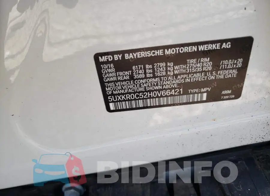 5UXKR0C52H0V66421 Photo# 13