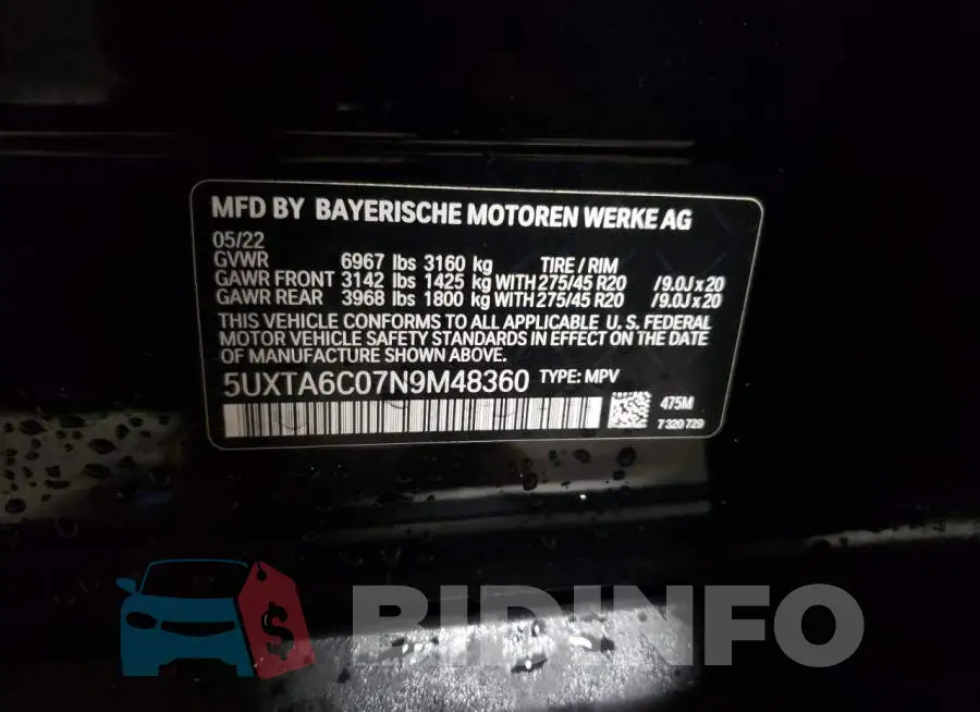 5UXTA6C07N9M48360 Photo# 13