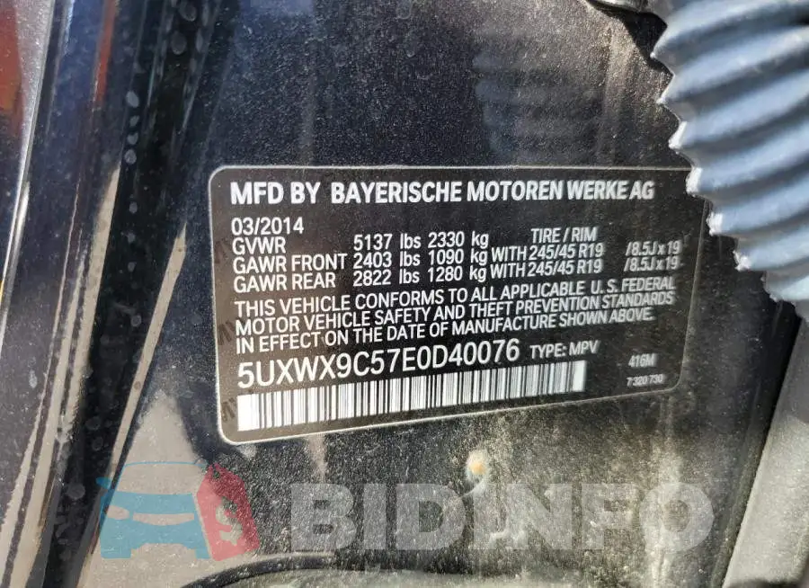 5UXWX9C57E0D40076 Photo# 12