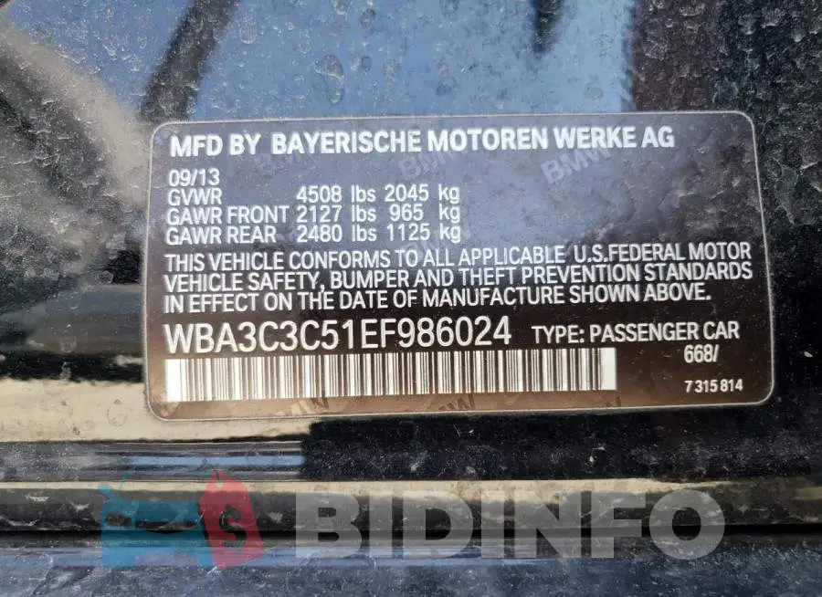 WBA3C3C51EF986024 Photo# 12