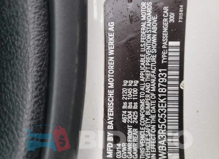 WBA3R5C53EK187931 Photo# 13