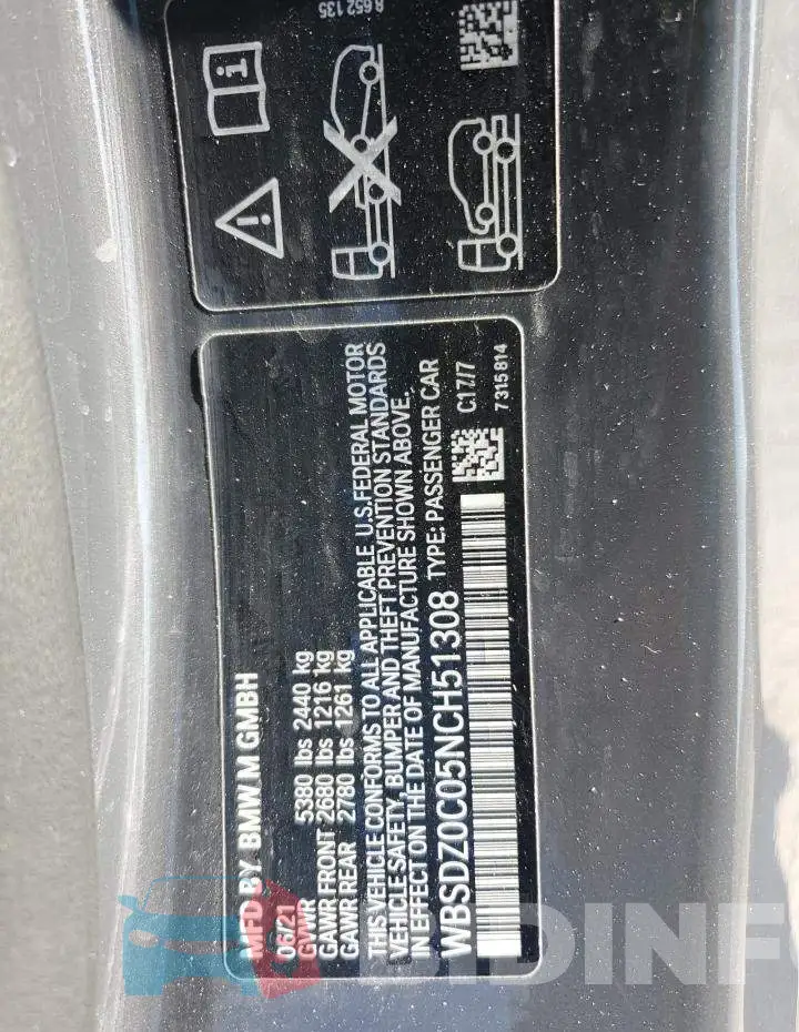 WBSDZ0C05NCH51308 Photo# 12