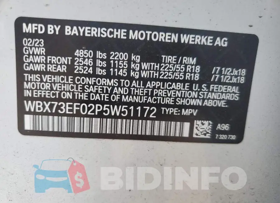 WBX73EF02P5W51172 Photo# 13