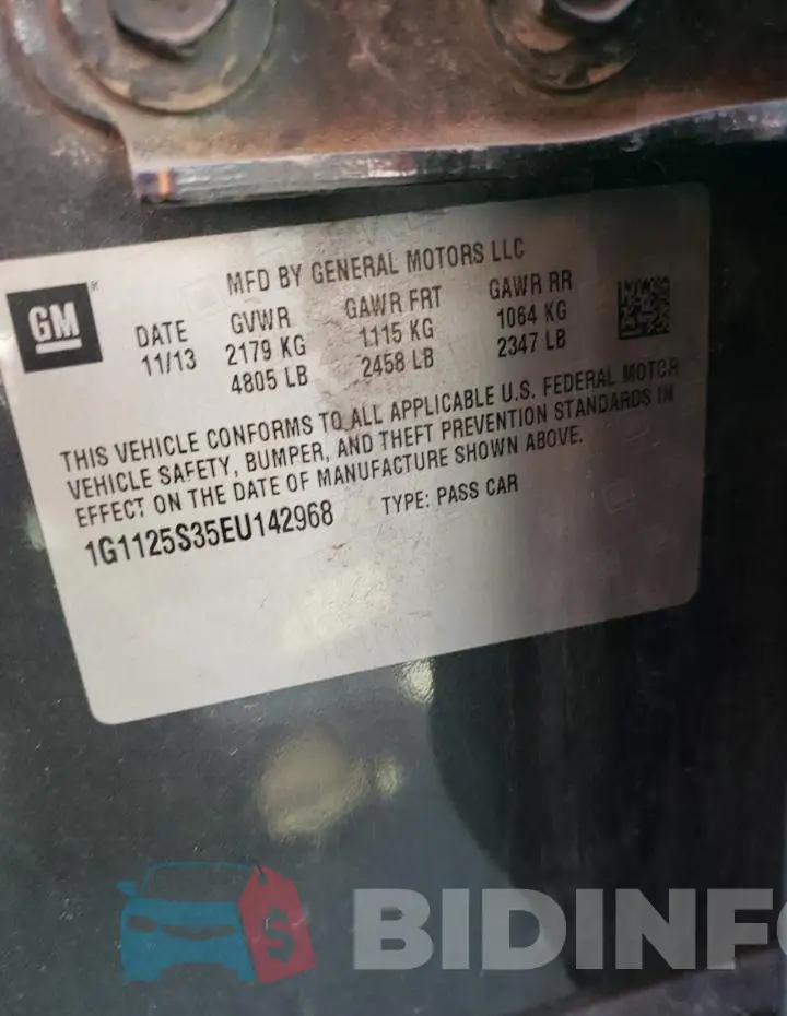 1G1125S35EU142968 Photo# 13