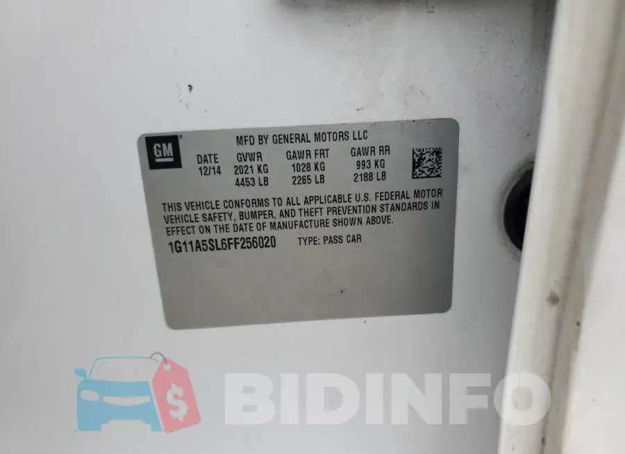 1G11A5SL6FF256020 Photo# 12
