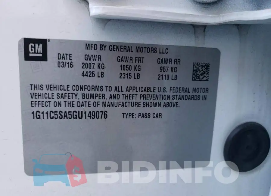 1G11C5SA5GU149076 Photo# 12