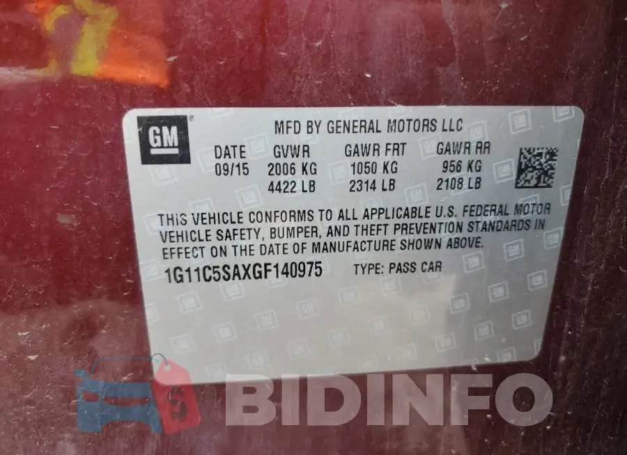 1G11C5SAXGF140975 Photo# 12
