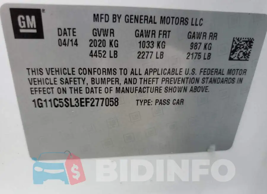 1G11C5SL3EF277058 Photo# 13