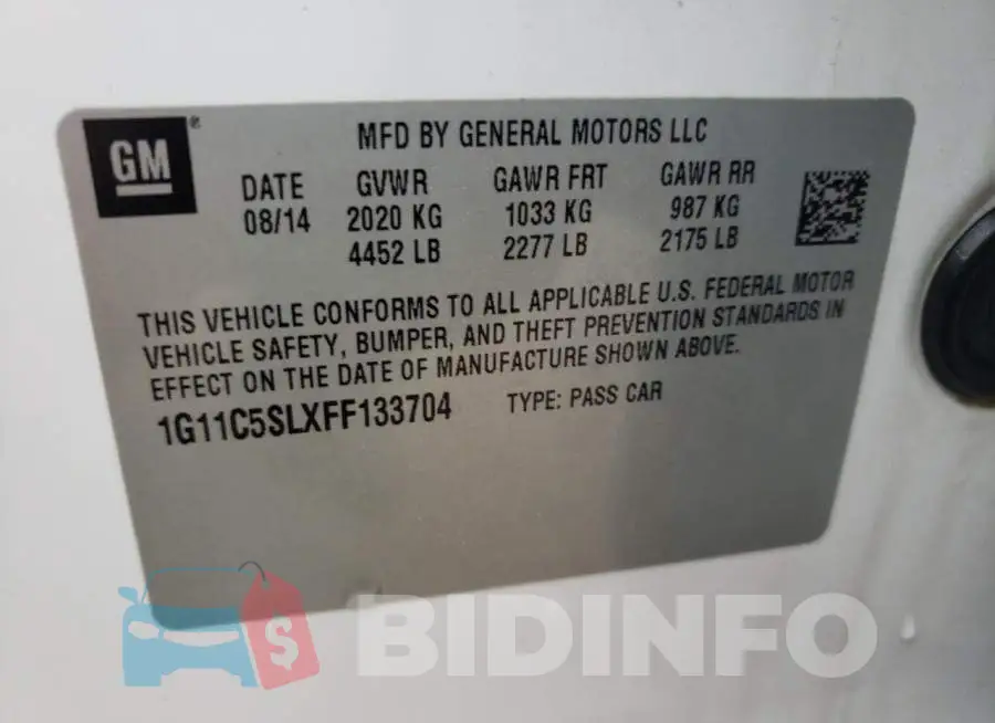 1G11C5SLXFF133704 Photo# 13