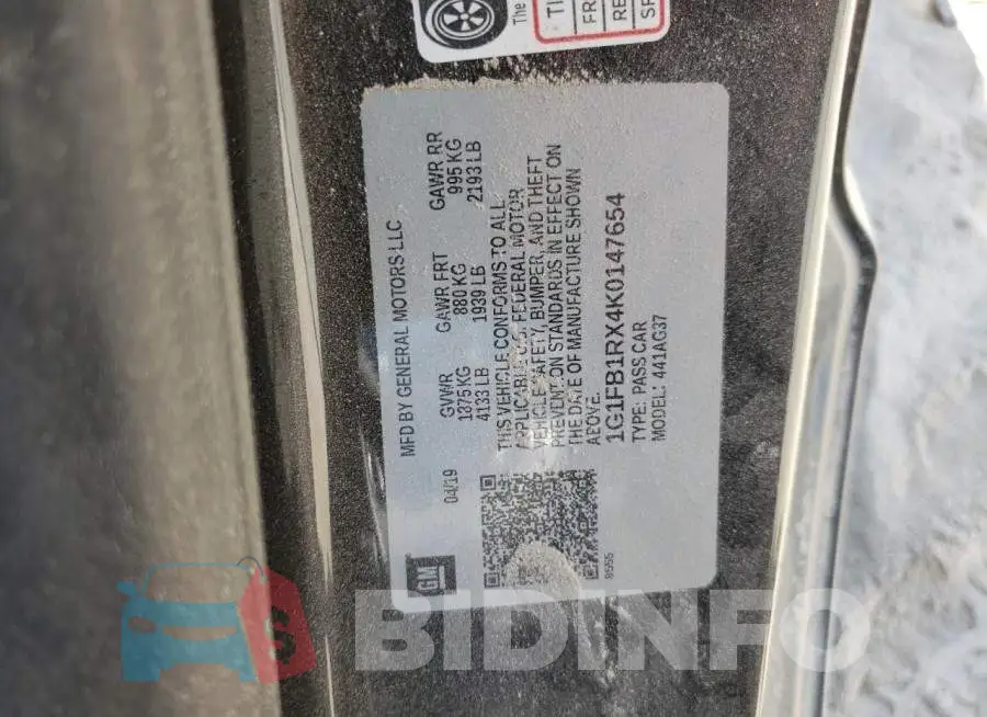 1G1FB1RX4K0147654 Photo# 12