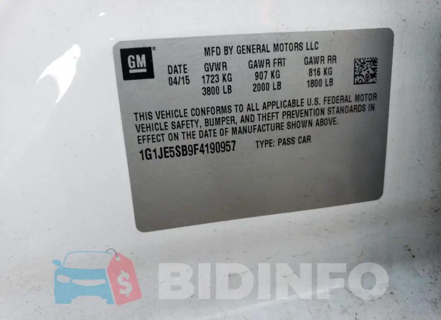 1G1JE5SB9F4190957 Photo# 12