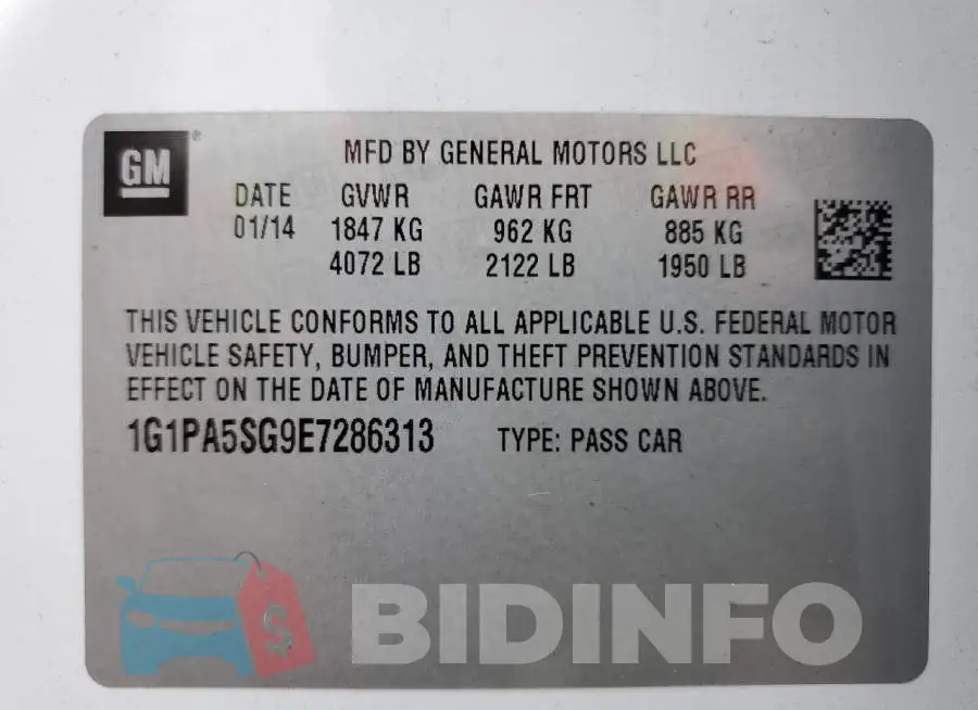 1G1PA5SG9E7286313 Photo# 12
