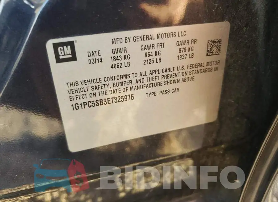 1G1PC5SB3E7325976 Photo# 12