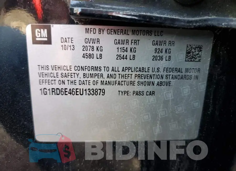 1G1RD6E46EU133879 Photo# 12