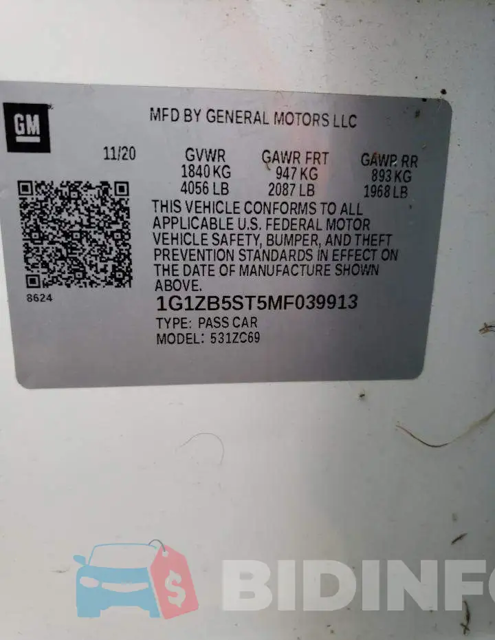 1G1ZB5ST5MF039913 Photo# 12
