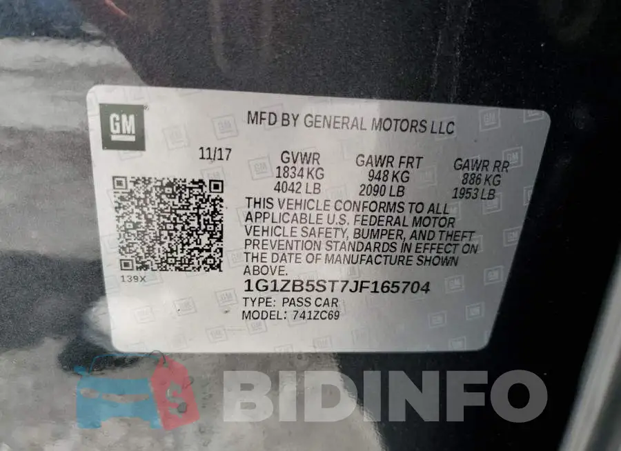 1G1ZB5ST7JF165704 Photo# 12
