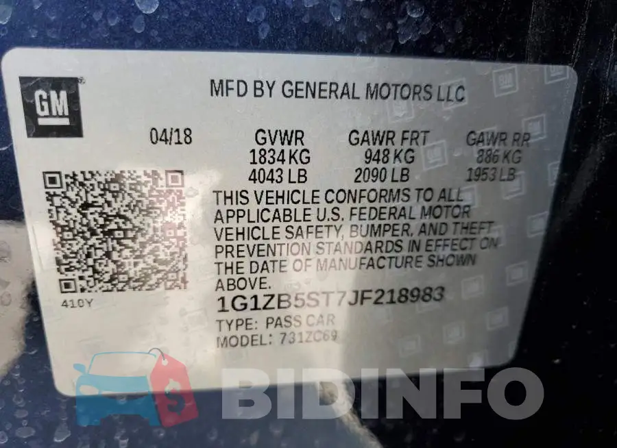 1G1ZB5ST7JF218983 Photo# 12
