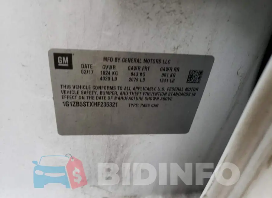 1G1ZB5STXHF235321 Photo# 12